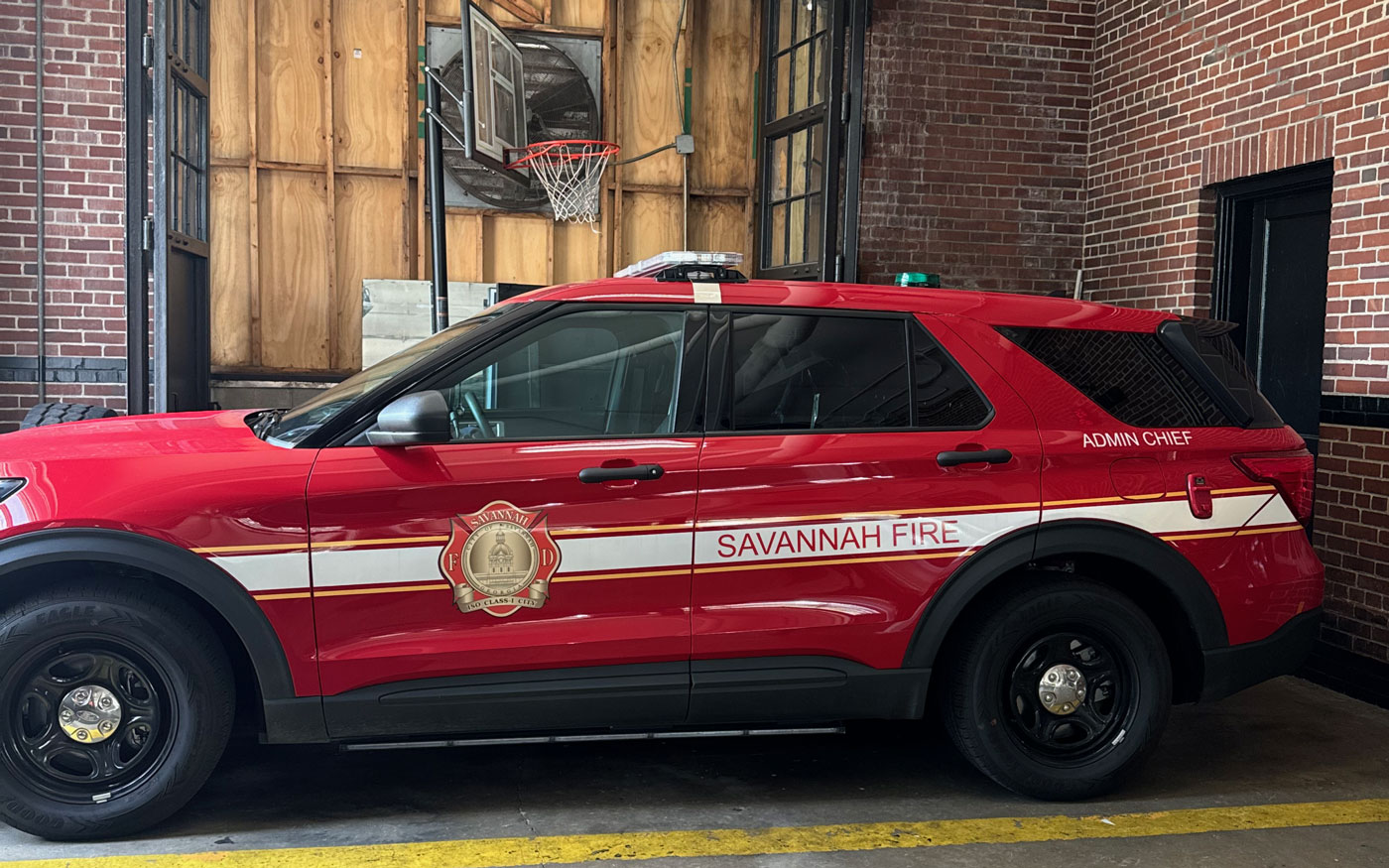 Firefighter in action