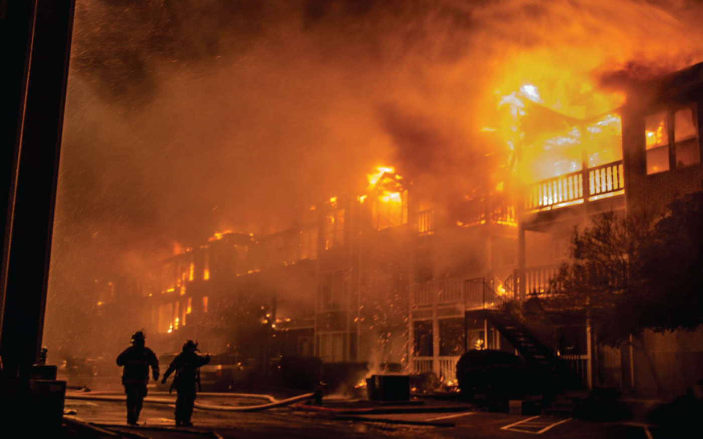 Fire rescue scene