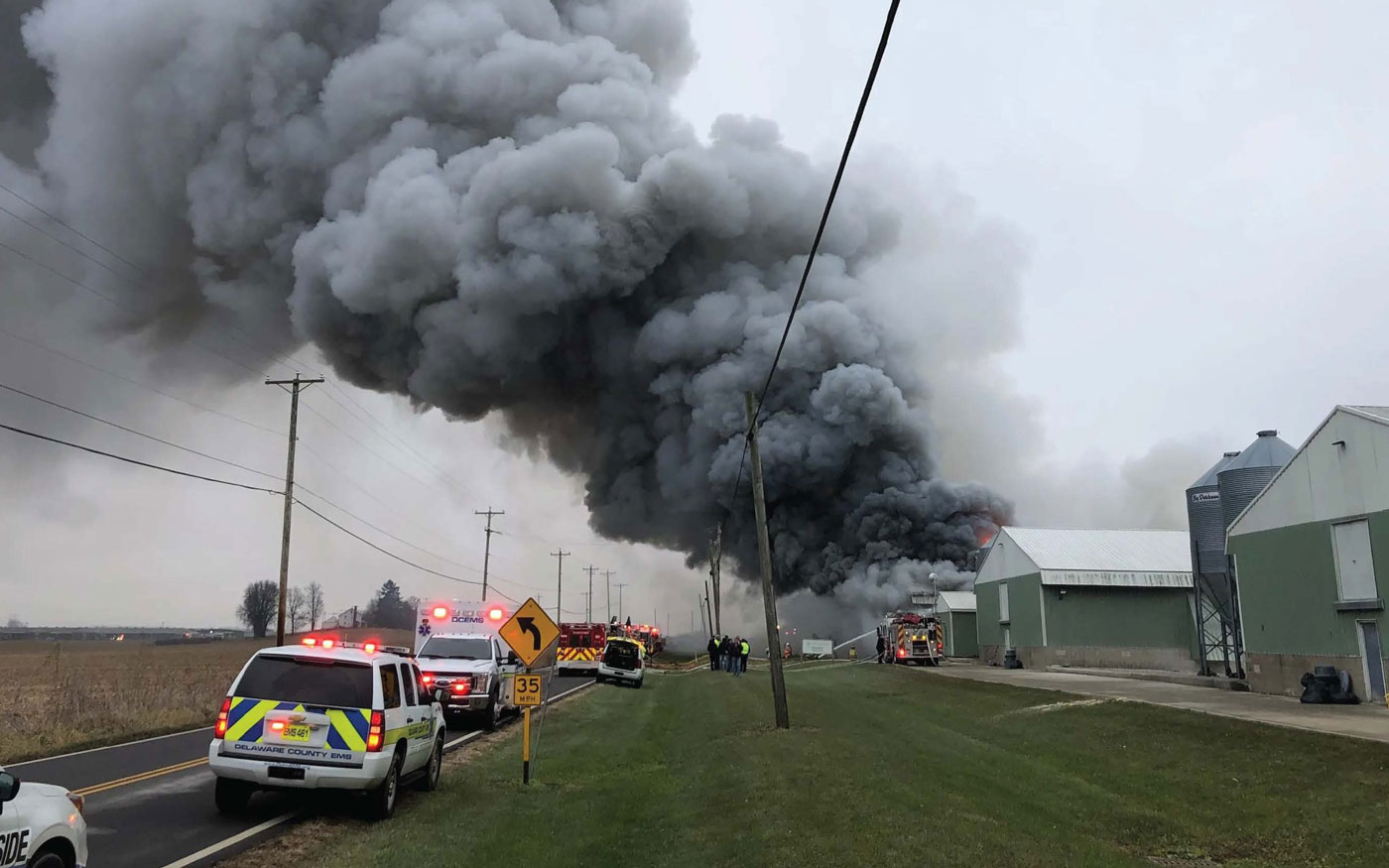 Firefighter in smoke